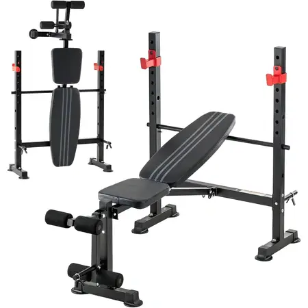 Adjustable Weight Bench Set 650 LBS Foldable Bench Press